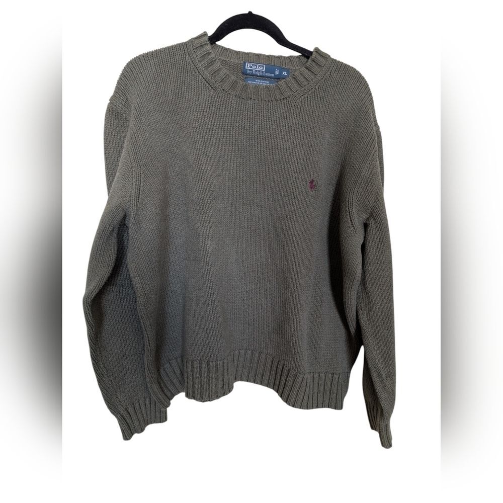 Polo Ralph Lauren crew neck gray olive green sz XL